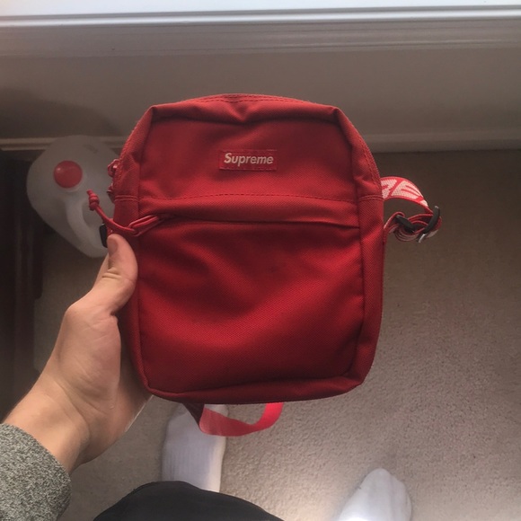 supreme side bag red